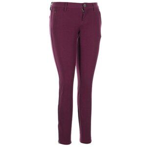 Banana Republic Burgundy Sloan Zipper Pocket + Ankle Zip Pants Size 10